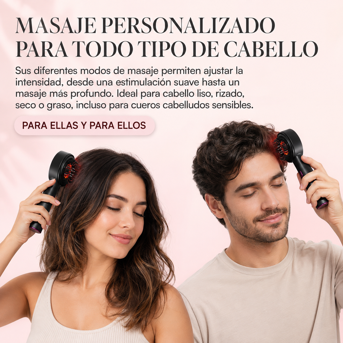 Masajeador de cuero cabelludo 3 en 1
